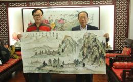 院长王建华与上将喻林祥先生书画交流